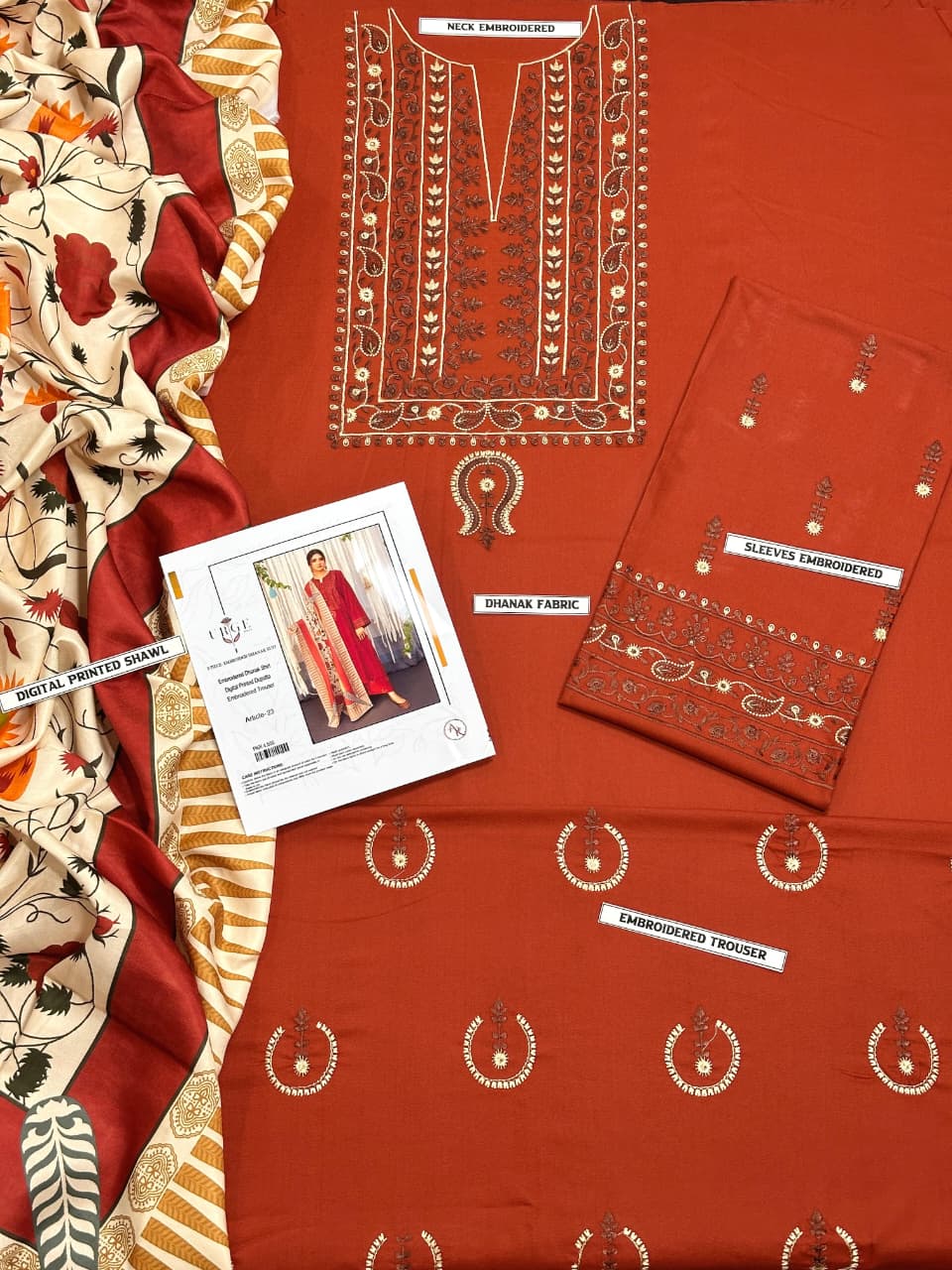LAWN 3PC EMBROIDERED 006