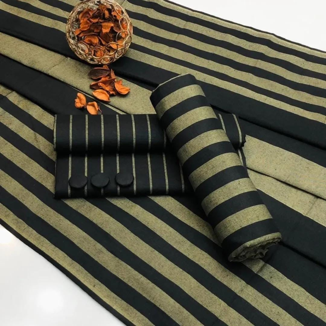 3pc Multani Susi Khaadi (Black Golden )