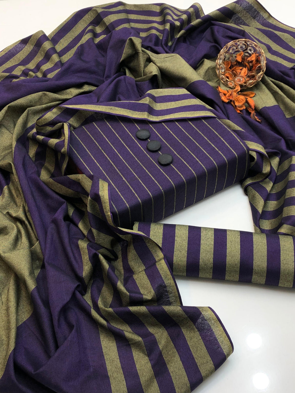 3pc Multani Susi Khaadi (Purple)