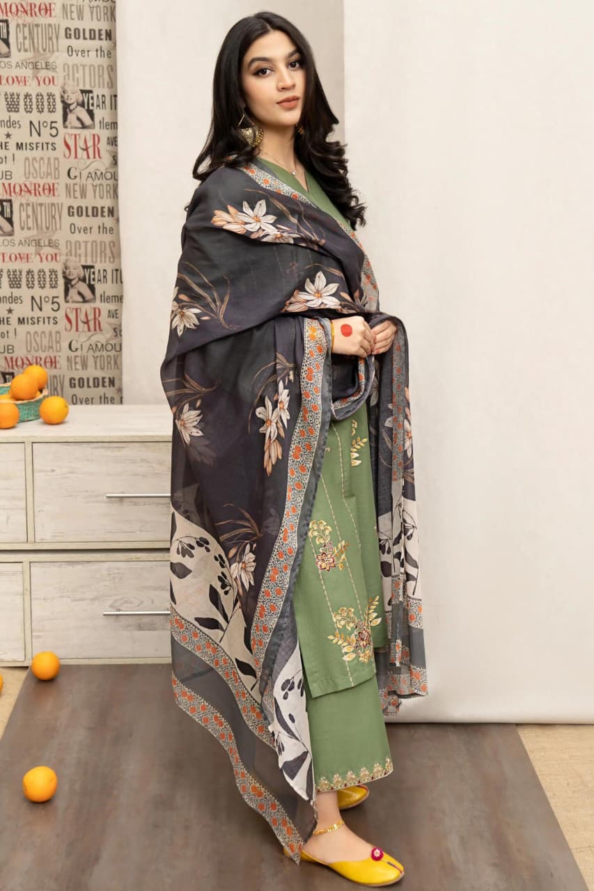 LAWN 3PC EMBROIDERED 005