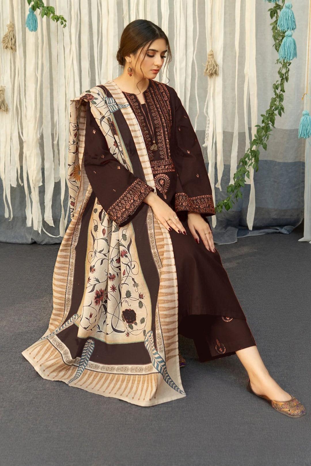 LAWN 3PC EMBROIDERED 007