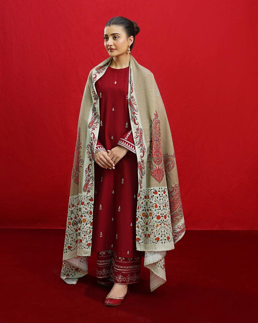 LAWN 3PC EMBROIDERED 012