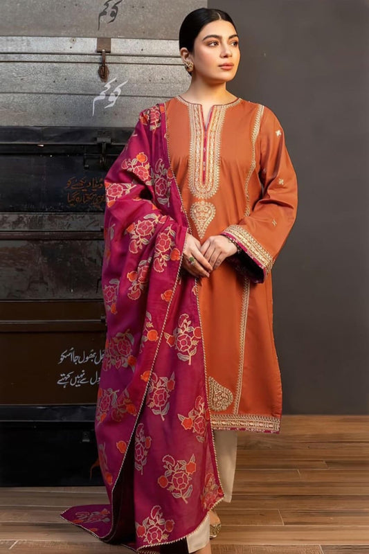 LAWN 3PC EMBROIDERED 013
