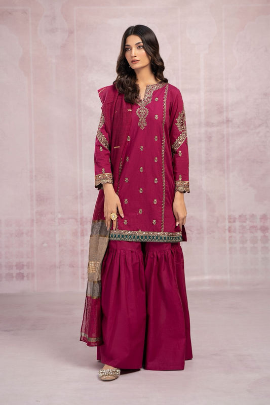 🌸 SUMMER'S COLLECTION 🌸  🟥 BRAND NAME : LIBAAS 🟨 CATEGORY : LAWN 3PC Embroidered (006)