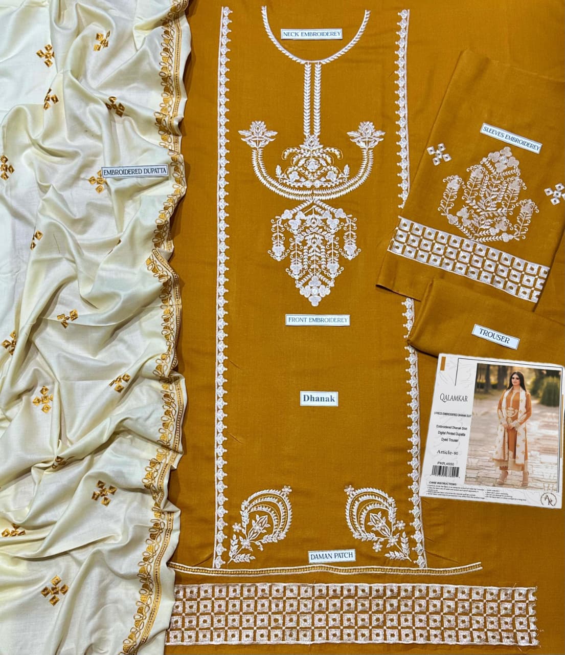 🌸 SUMMER'S COLLECTION 🌸  🟥 BRAND NAME : LIBAAS 🟨 CATEGORY : LAWN 3PC Embroidered (002)